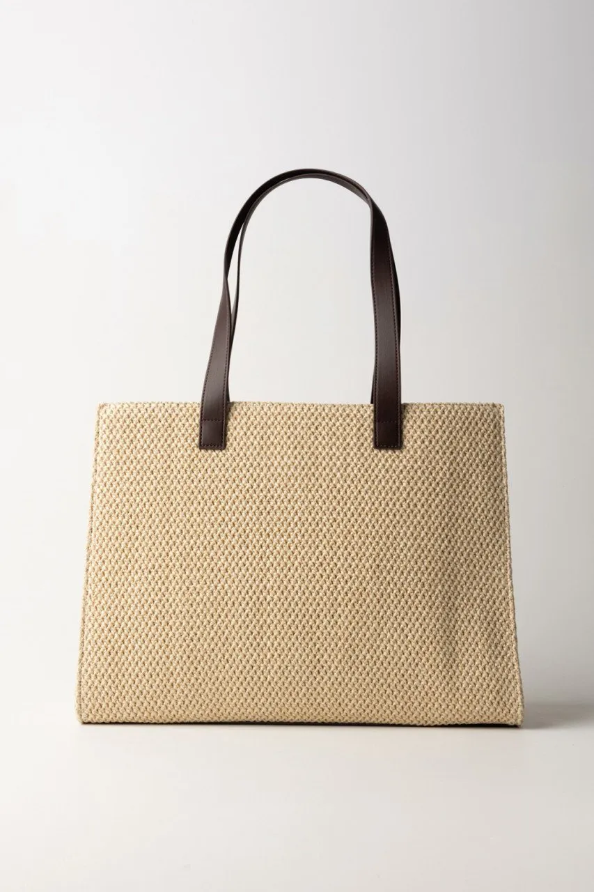 Borsa shopper con logo lettering PAGLIA