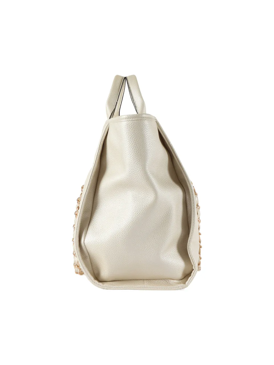 Borsa shopper effetto martellato con logo impresso