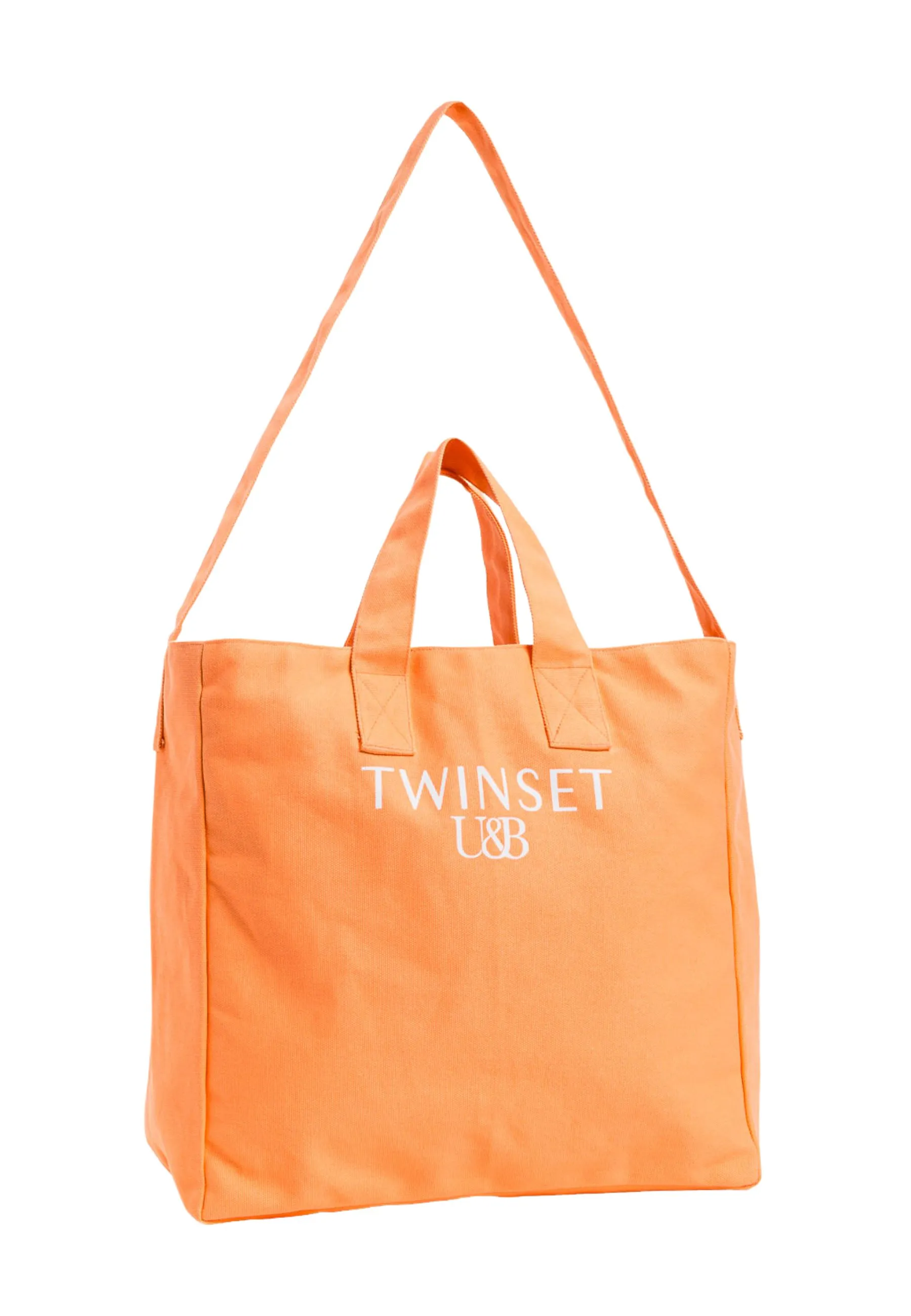 Borsa shopper in canvas con logo