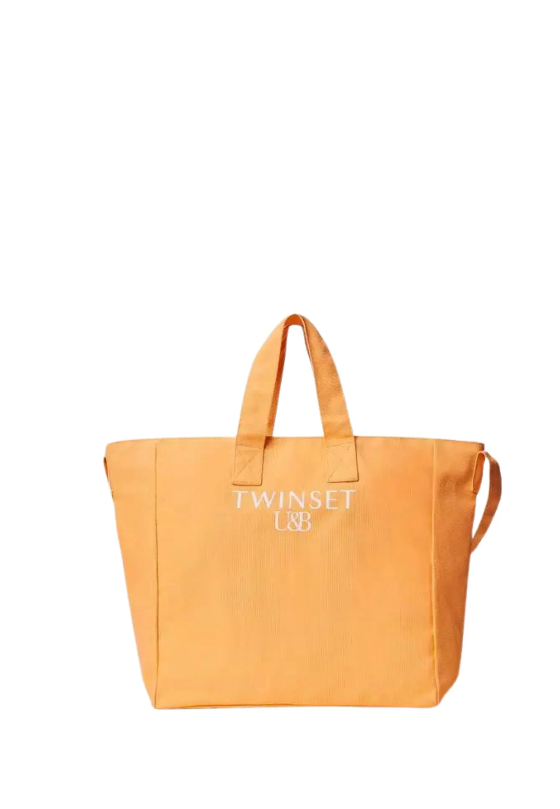 Borsa shopper in canvas con logo