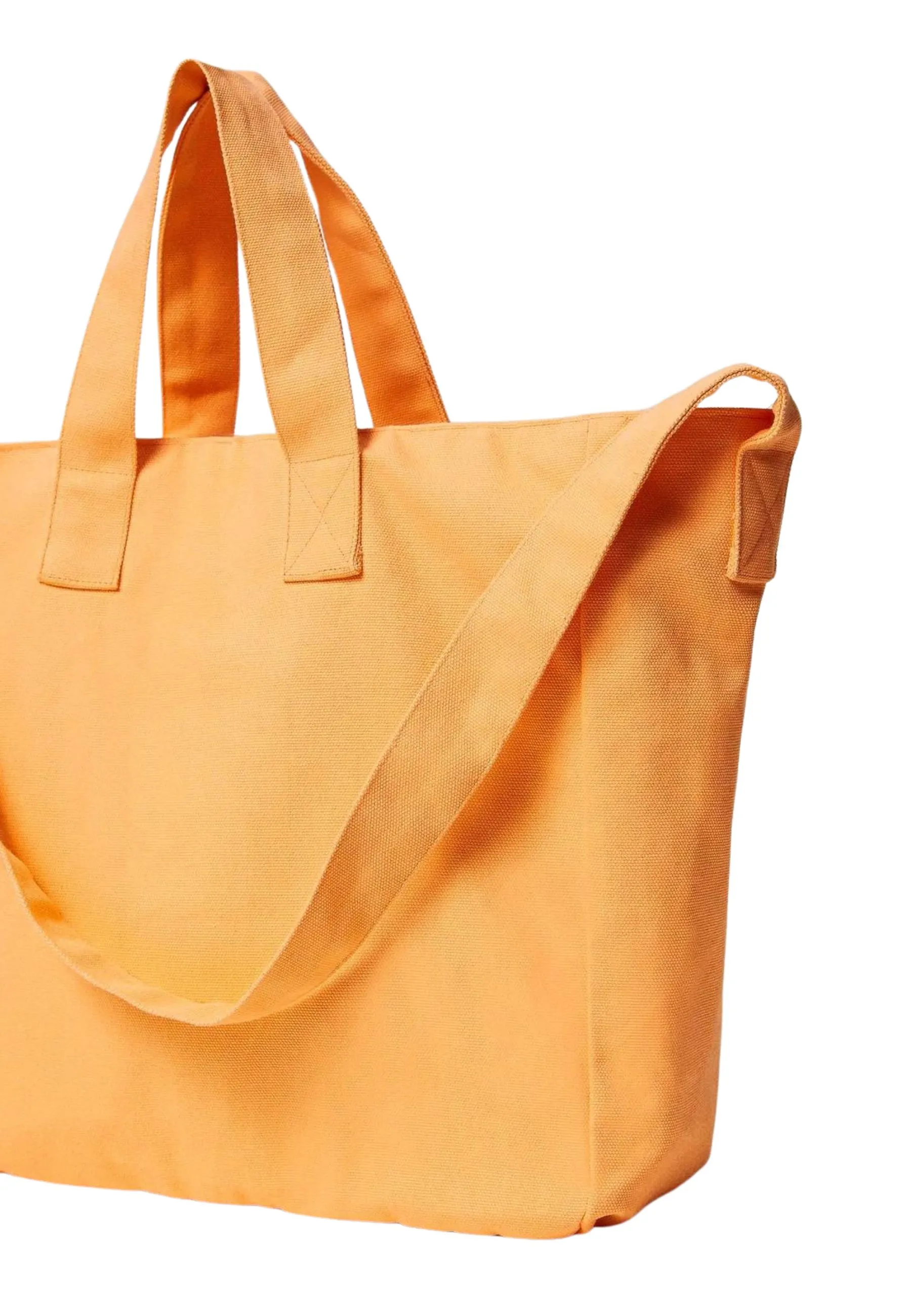 Borsa shopper in canvas con logo