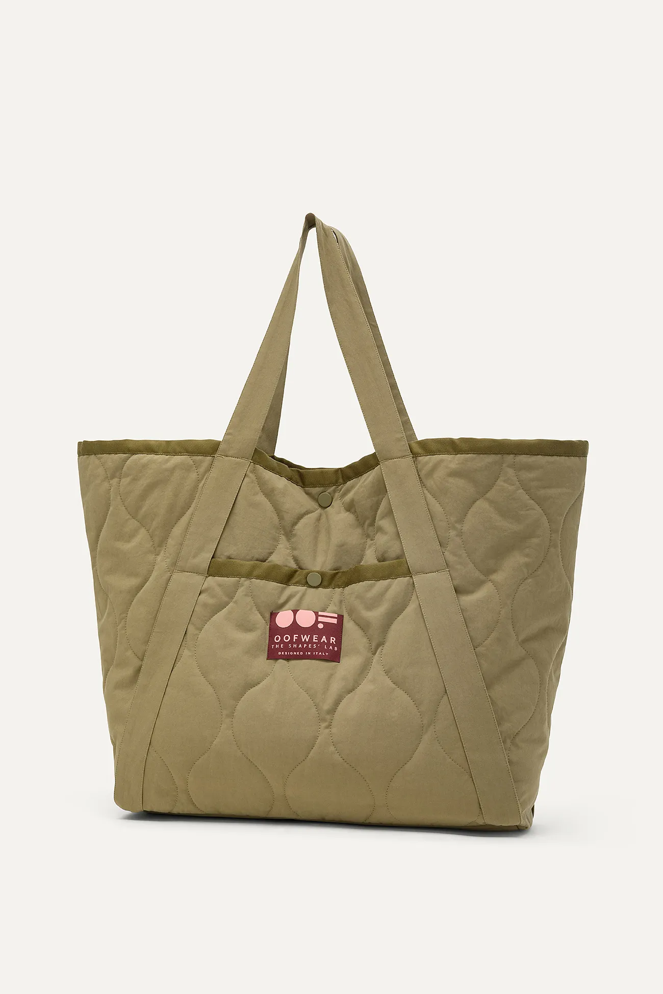 BORSA SHOPPER IN COTONE TRAPUNTATO 3084 - VERDE MUSCHIO