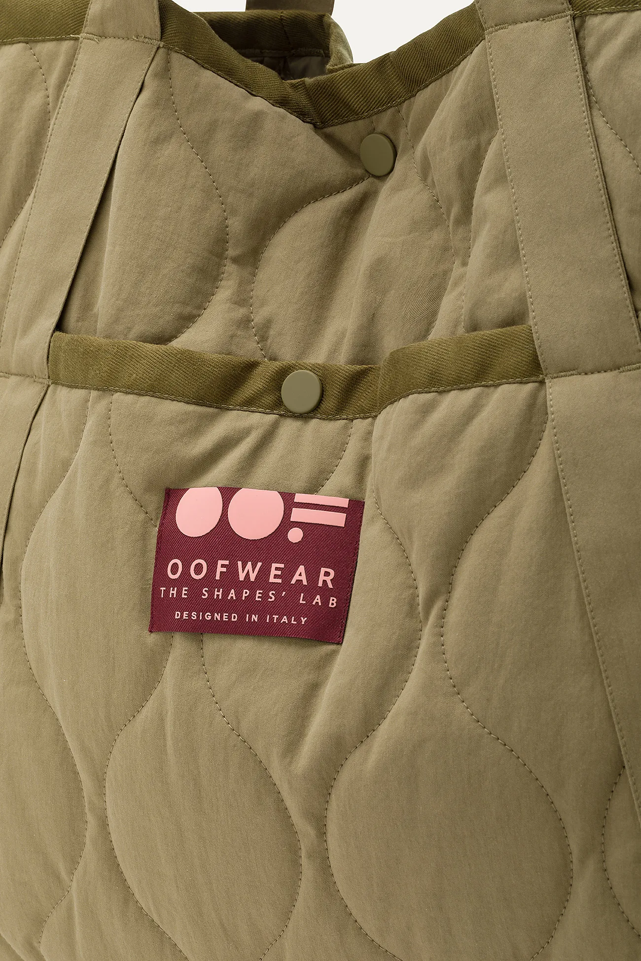BORSA SHOPPER IN COTONE TRAPUNTATO 3084 - VERDE MUSCHIO