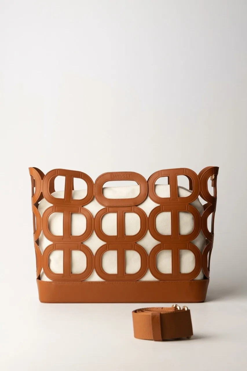 Borsa Shopper 'Lila' con logo Cuoio