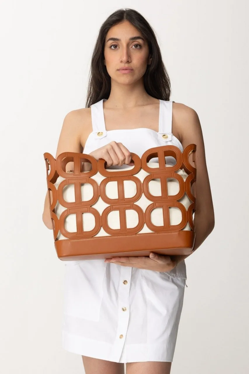 Borsa Shopper 'Lila' con logo Cuoio