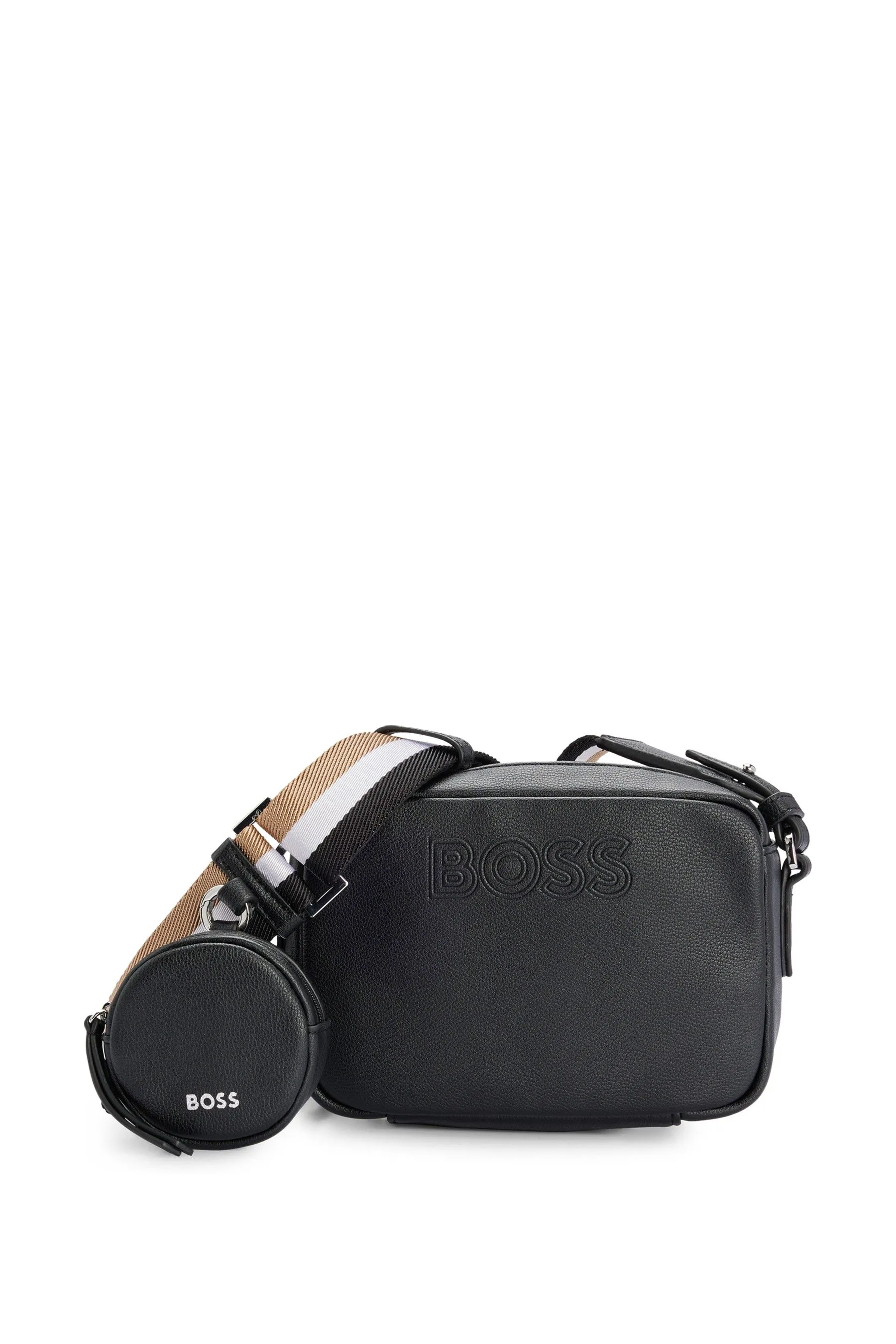 BOSS Borsa a tracolla con tasca rimovibile in pelle sintetica