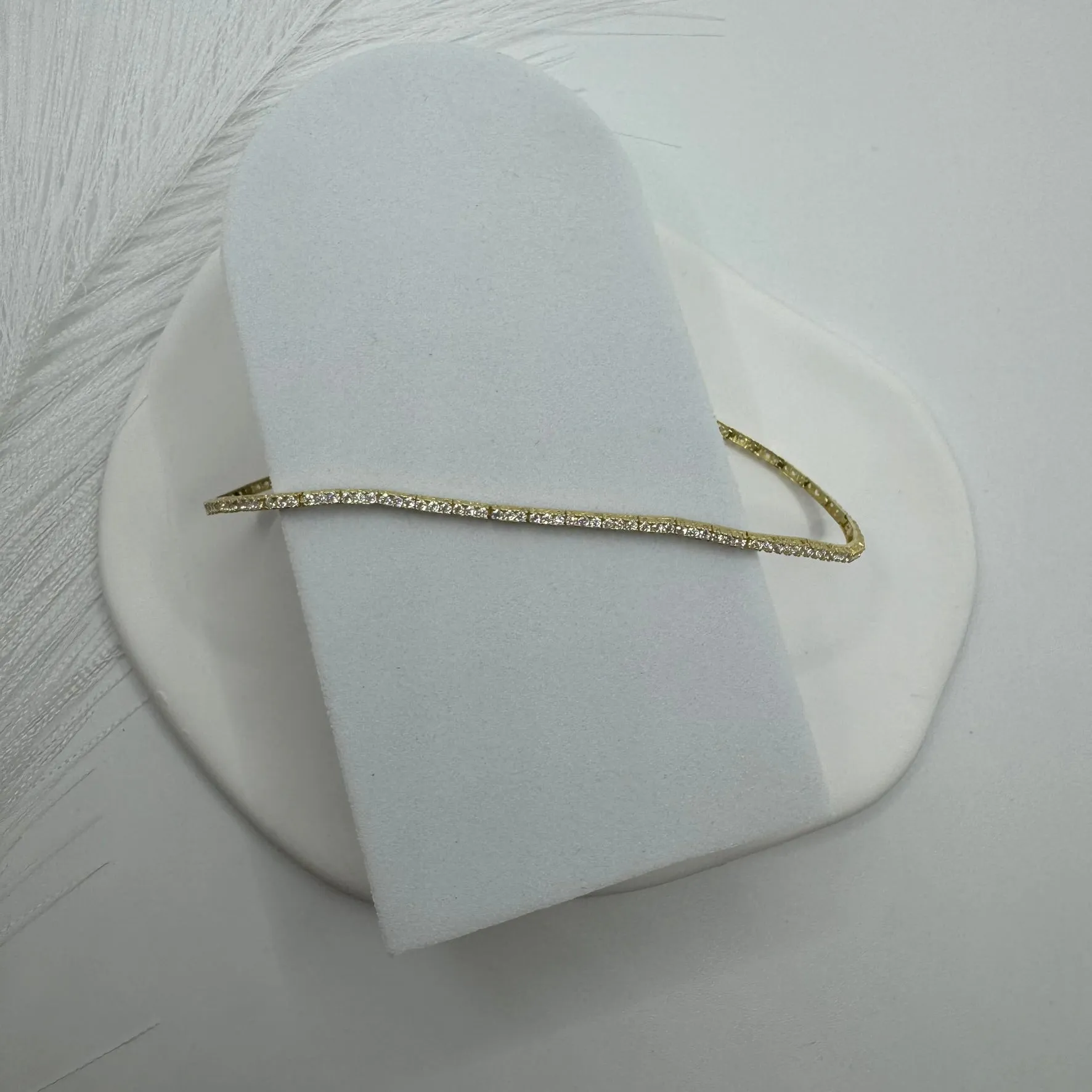Bracciale tennis oro e zirconi