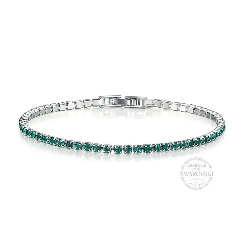 Bracciale Tennis unisex in acciaio inox regolabile