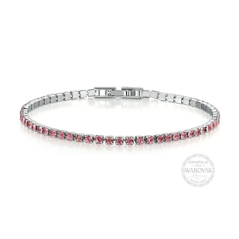 Bracciale Tennis unisex in acciaio inox regolabile