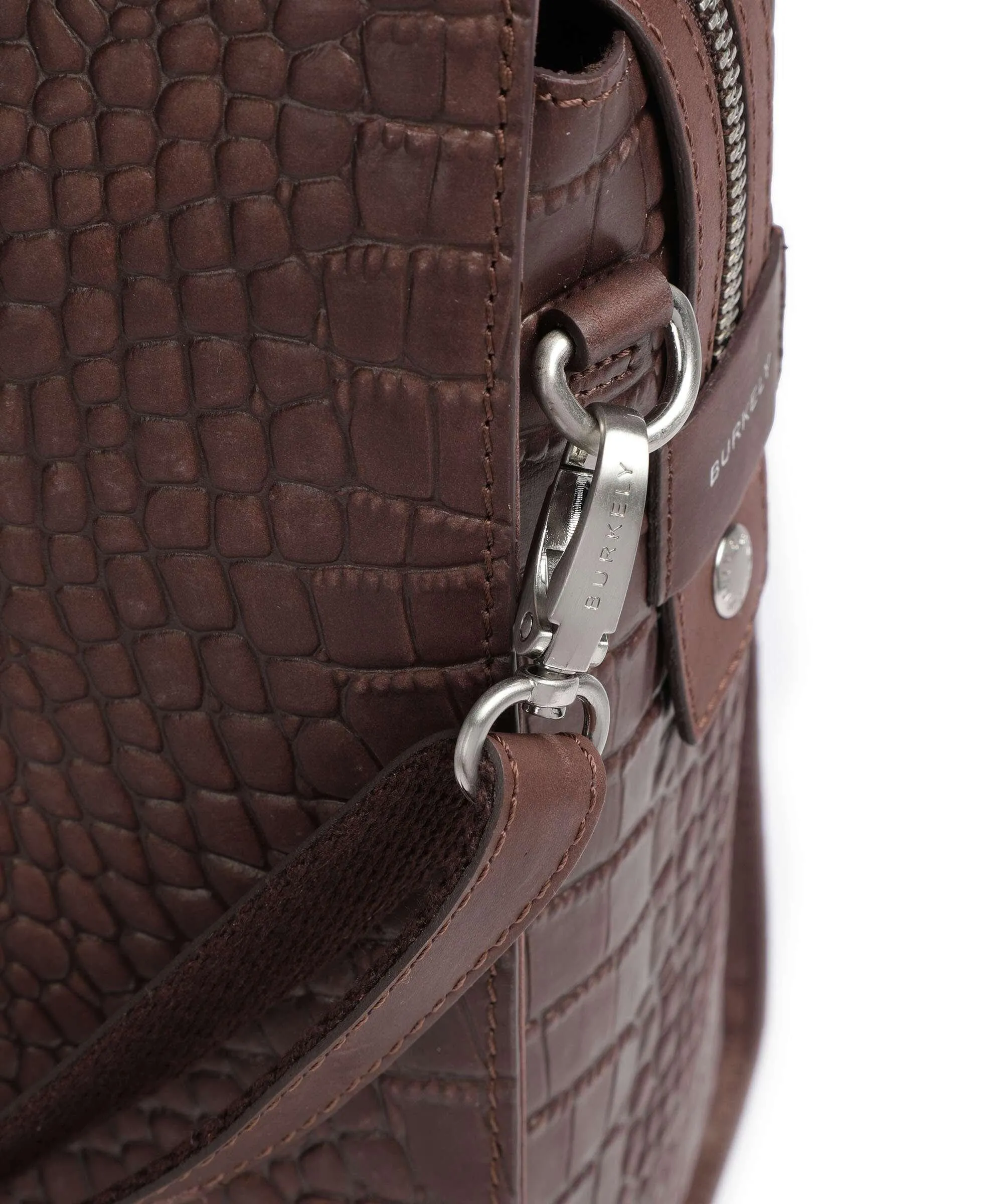  Burkely Cool Colbie Borsa shopper 15″ pelle in rilievo marrone scuro  