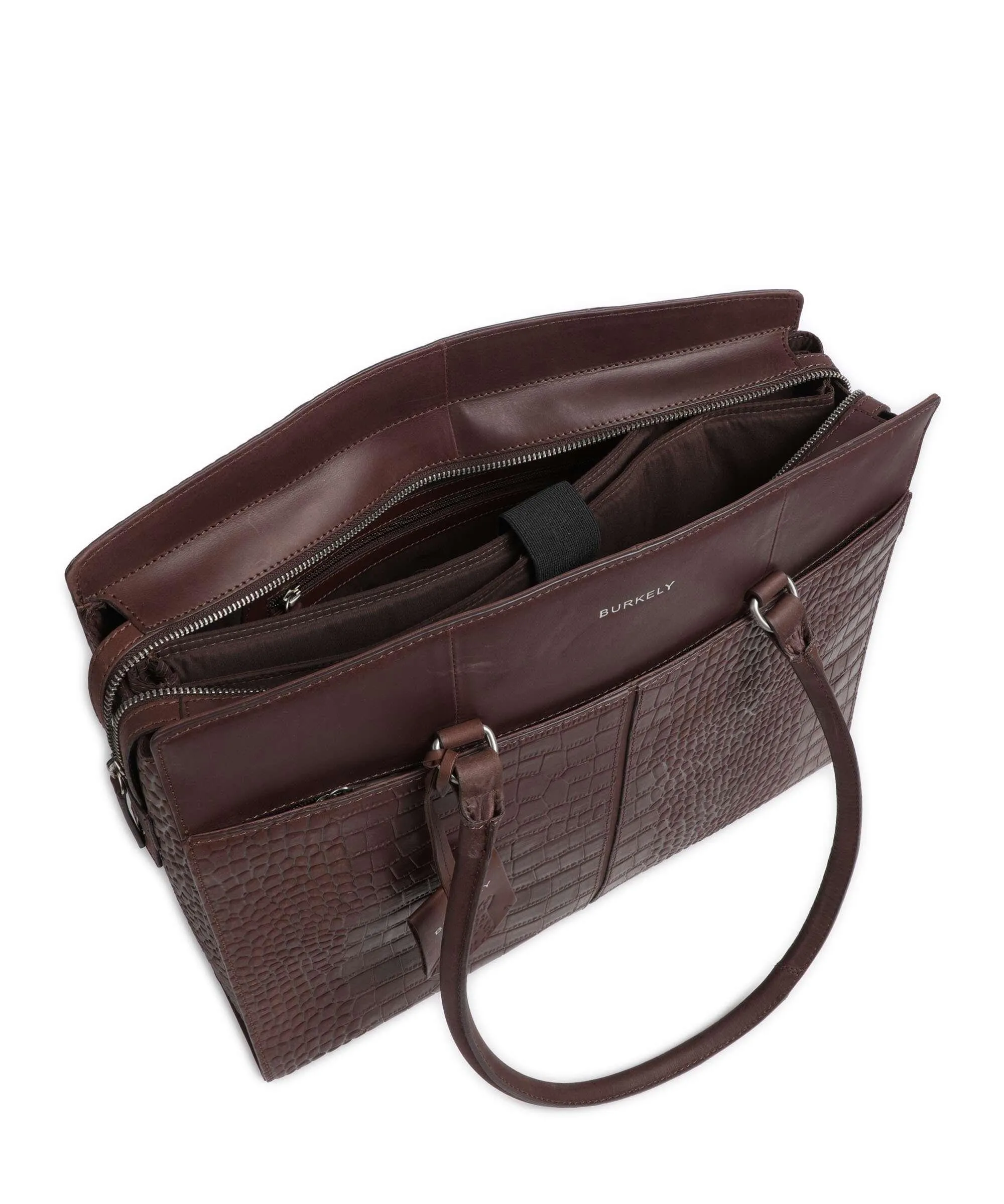  Burkely Cool Colbie Borsa shopper 15″ pelle in rilievo marrone scuro  