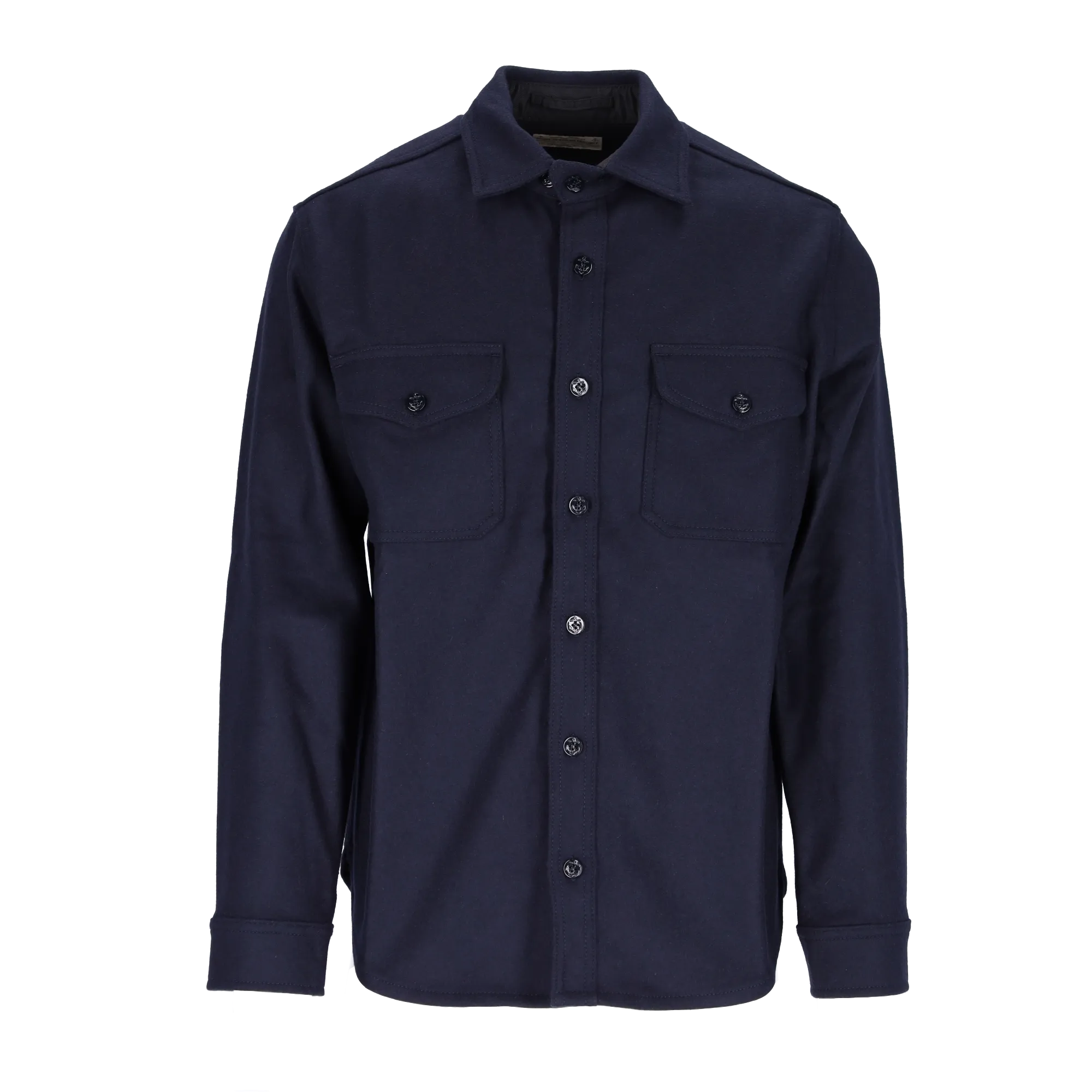 Camicia Uomo Chesapeake's Heavyweight Wool Shirt CPO Blu Navy