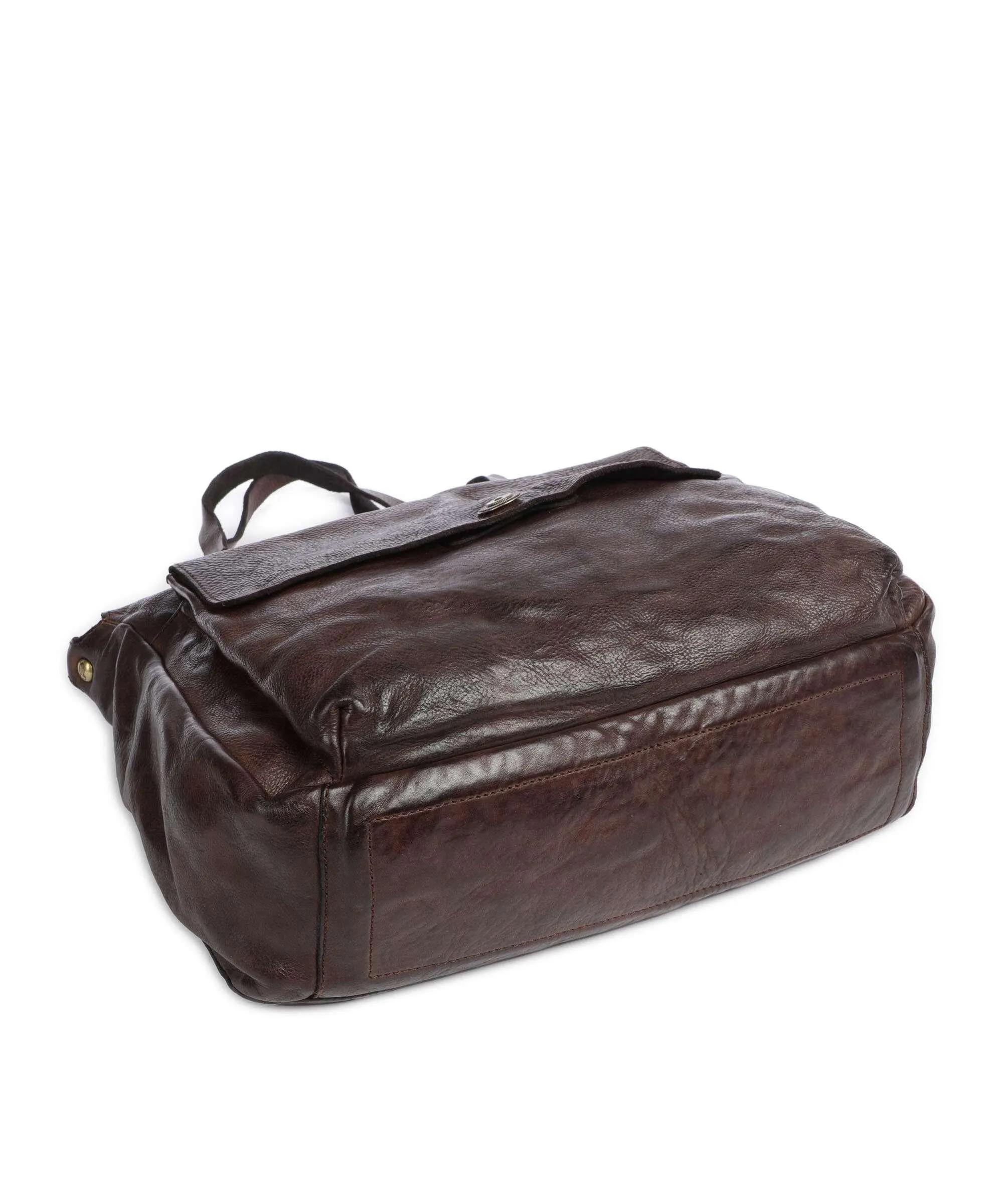  Campomaggi Borsa shopper pelle di vacchetta grana marrone scuro  