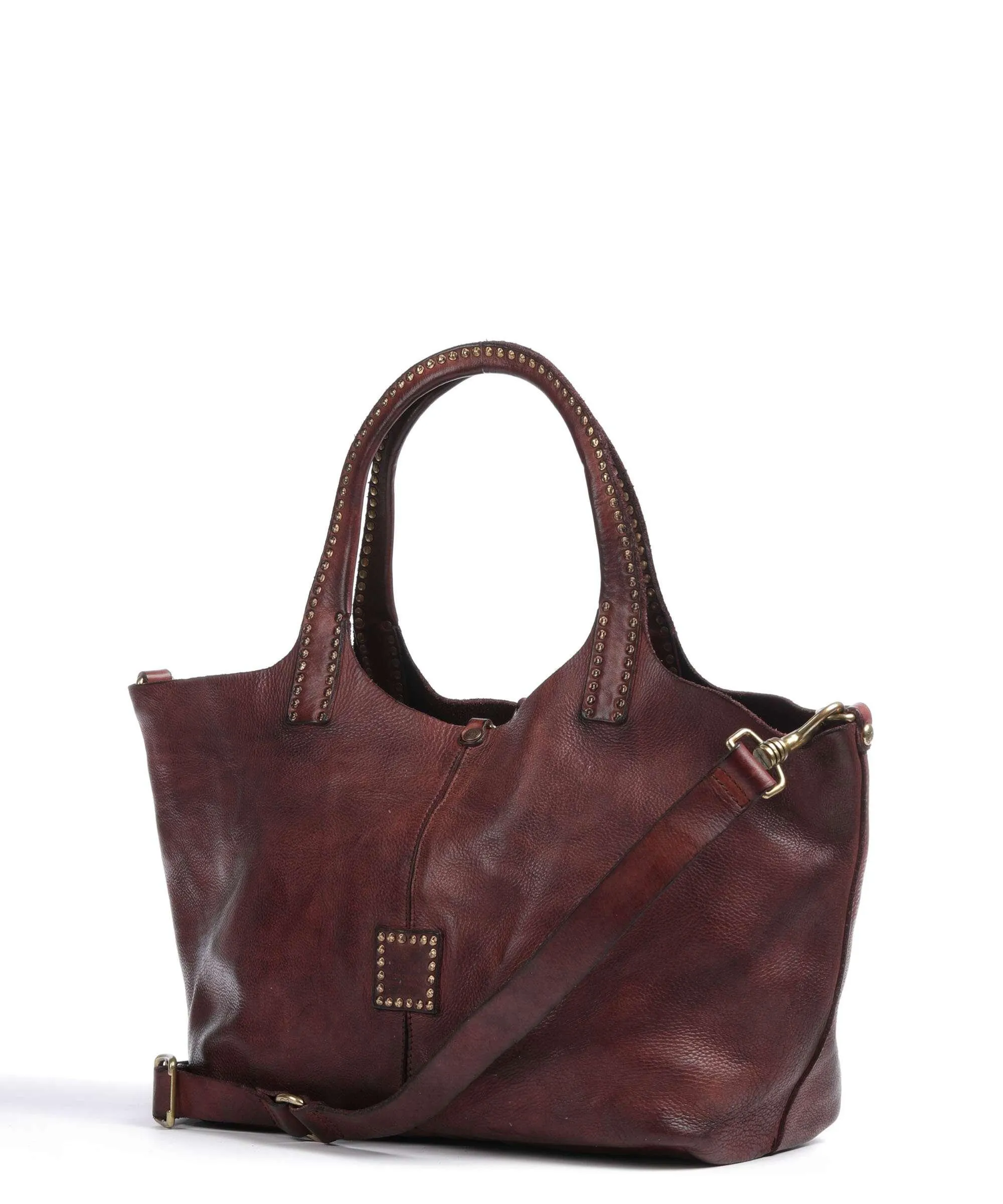  Campomaggi Borsa shopper pelle di vacchetta grana vino  