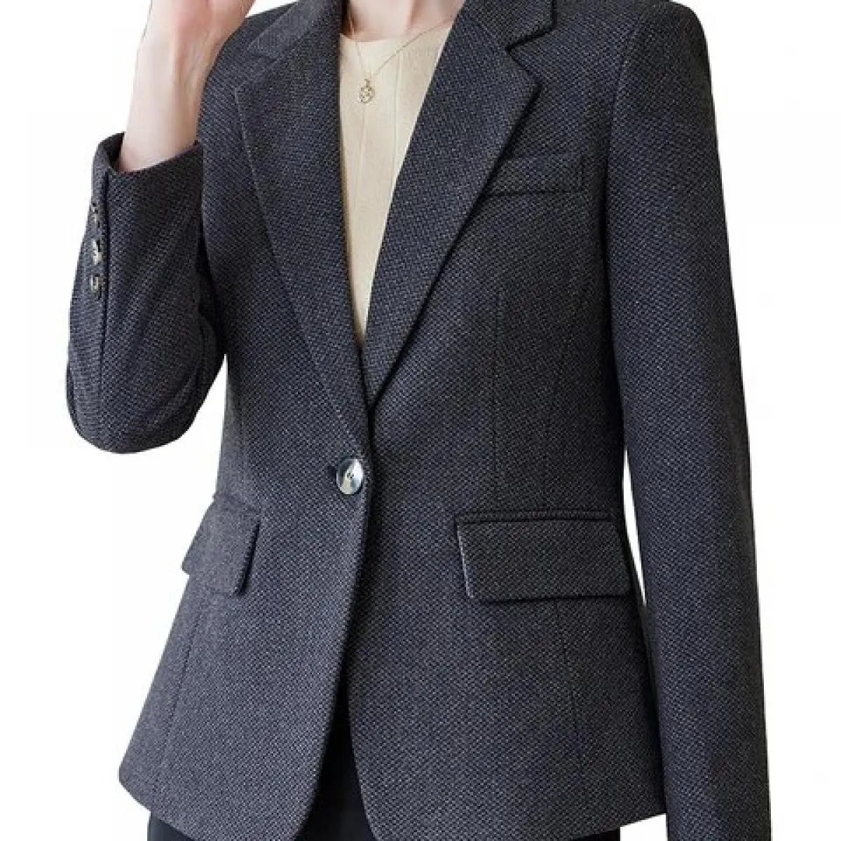 Cappotto da lavoro formale da donna autunno inverno nuovo arrivo autunno inverno giacca da donna albicocca nera da lavoro femmin
