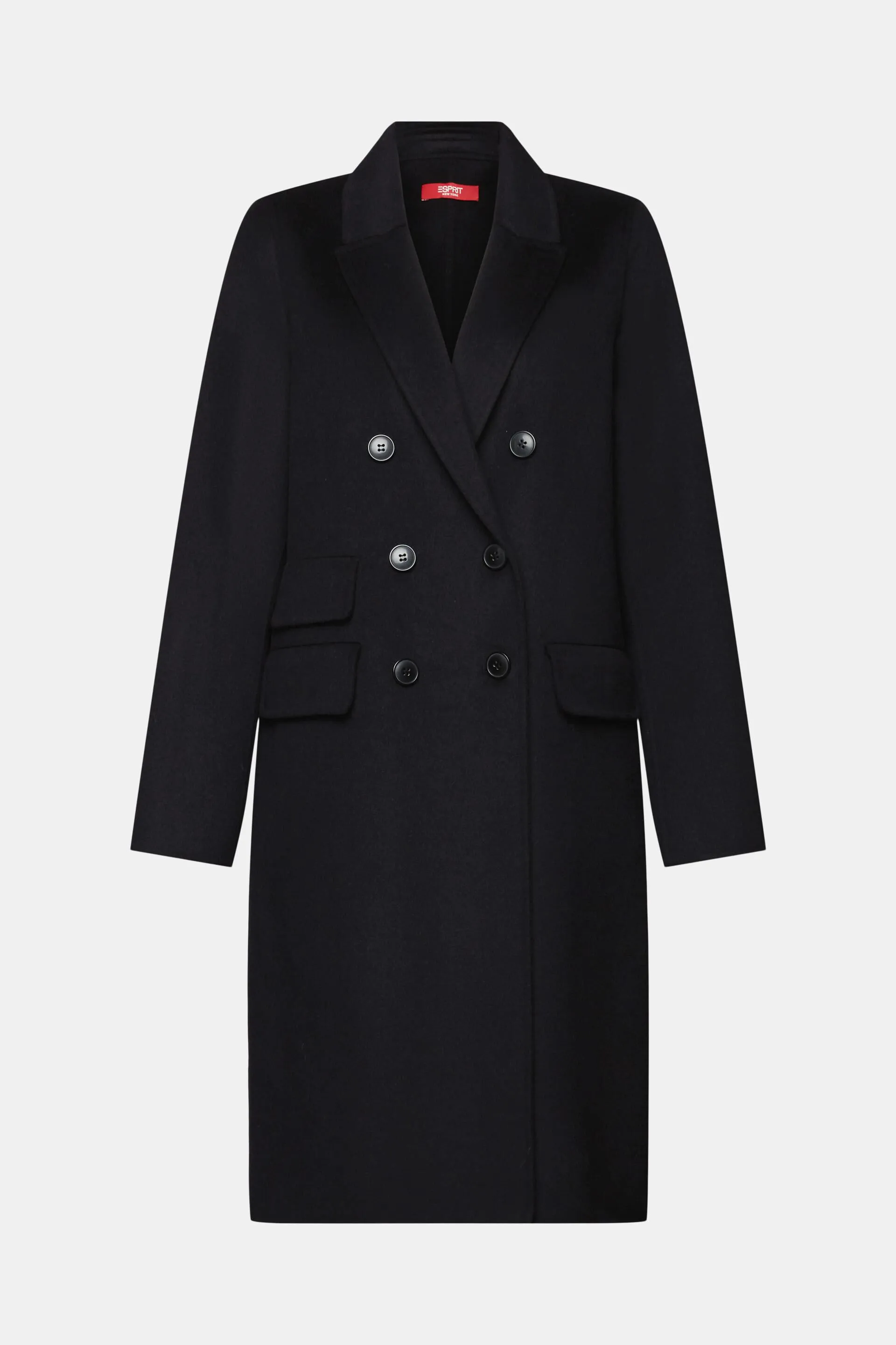 Cappotto doppiopetto in misto lana