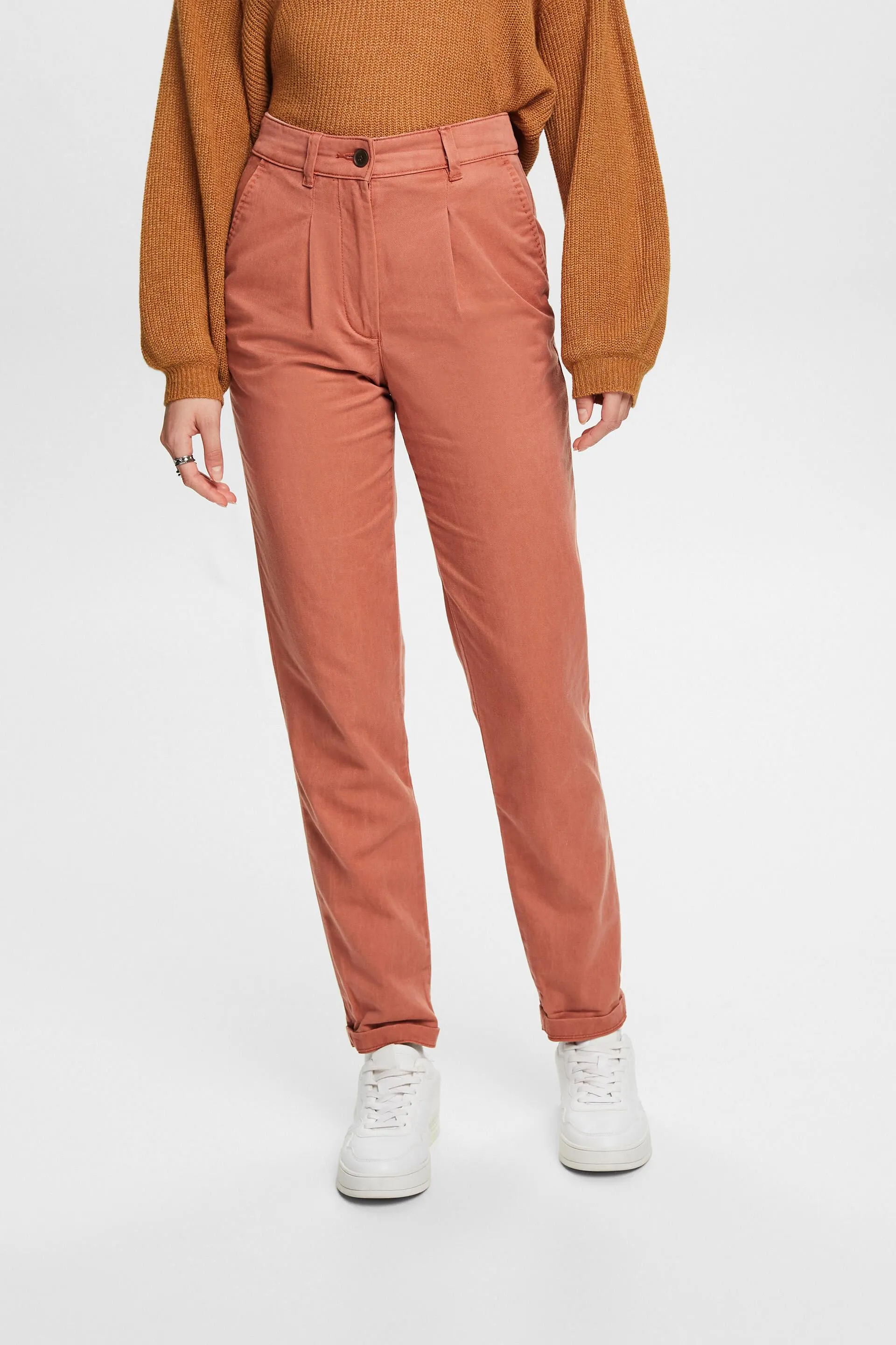 Chino a vita media in misto cotone