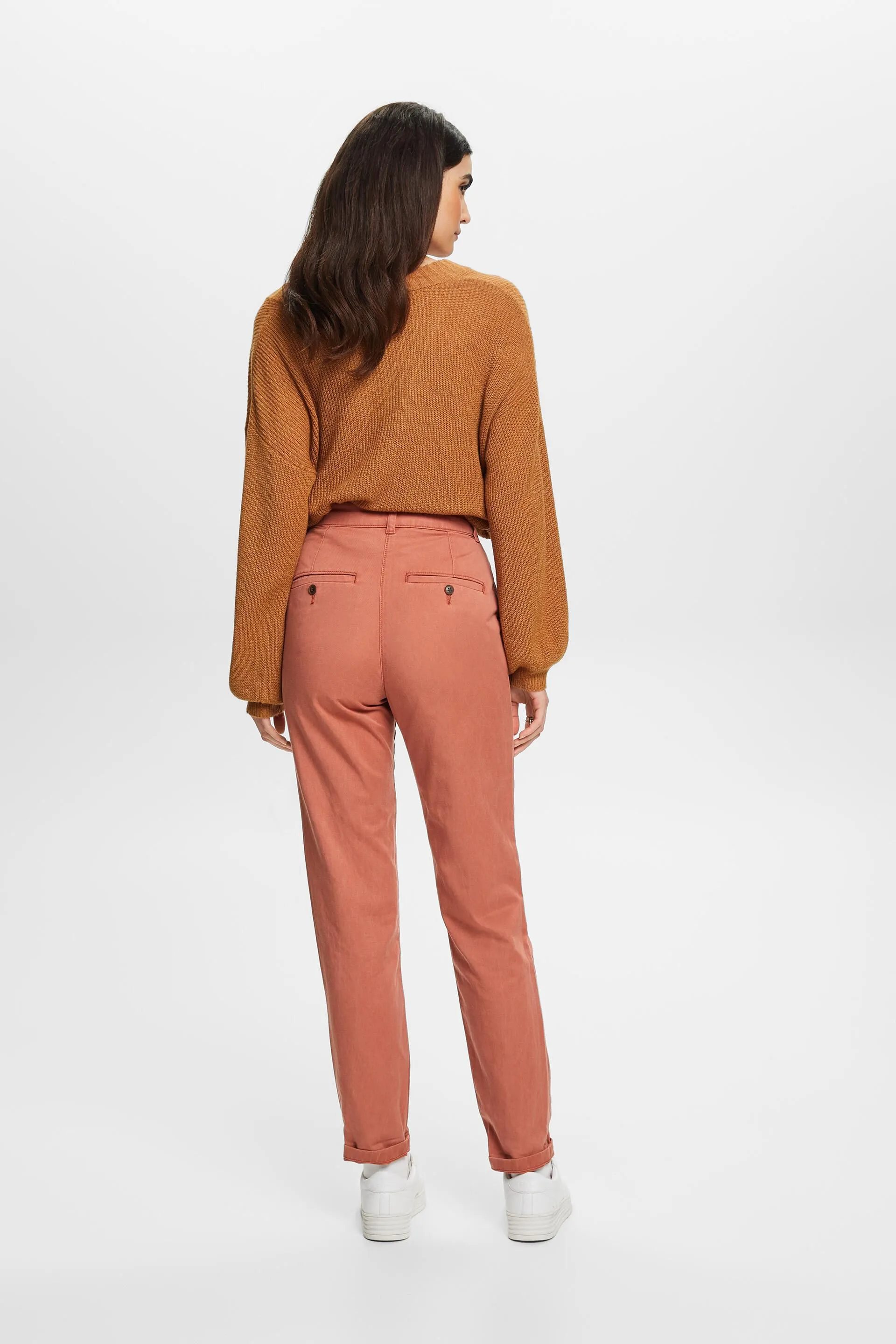 Chino a vita media in misto cotone