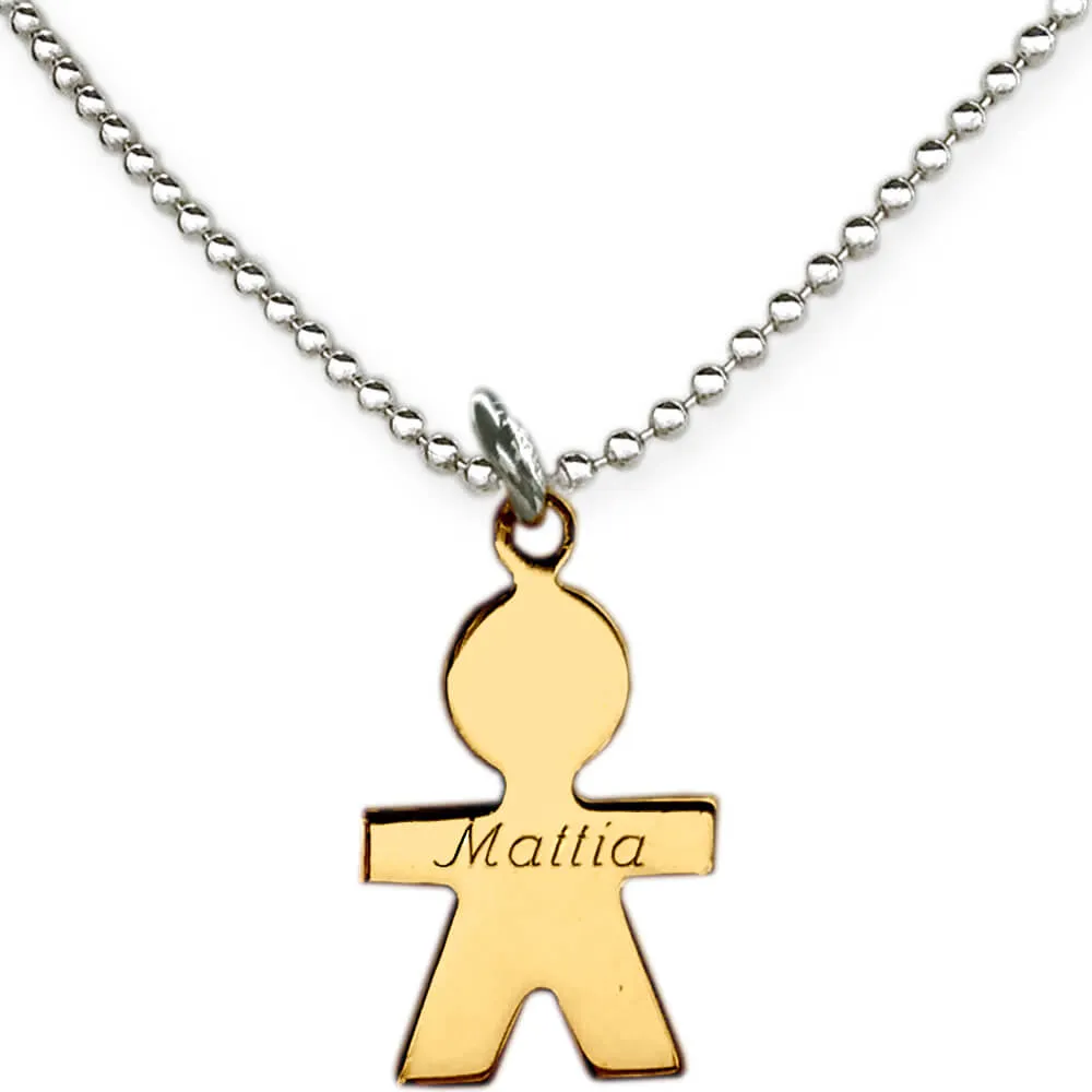 Collana con ciondolo a forma di bimbo