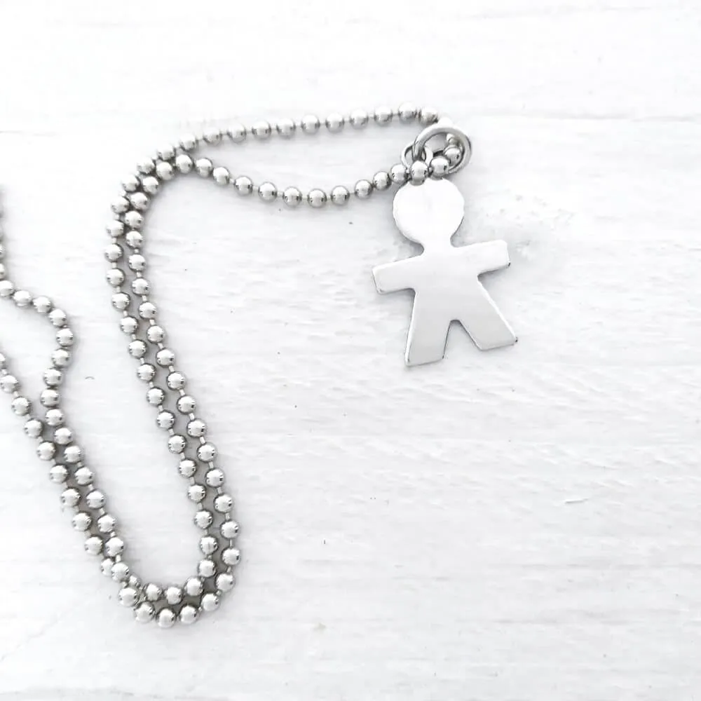 Collana con ciondolo a forma di bimbo