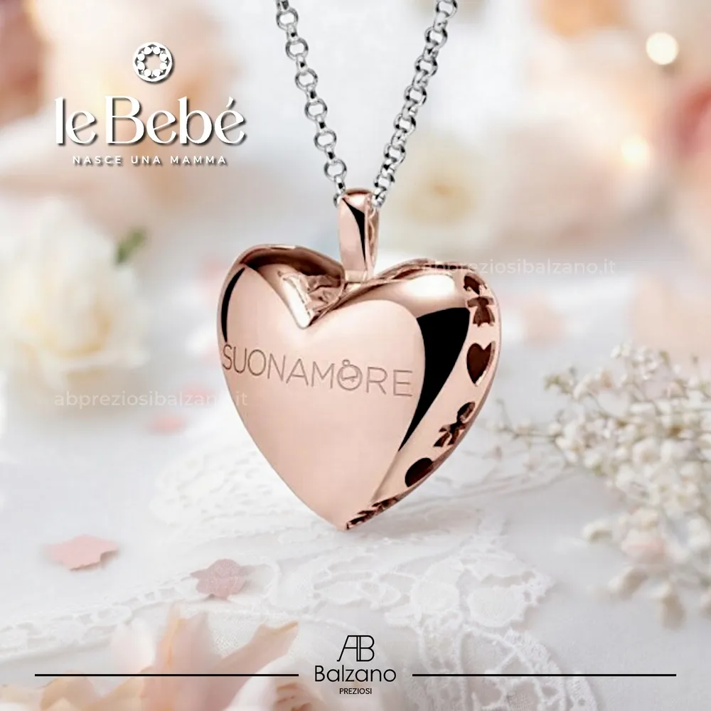 Collana con Ciondolo Cuore Rosè Suonamore Donna Le Bebé – I Cuori