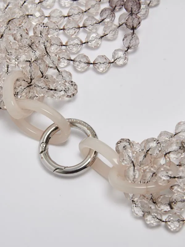 Collana donna Emporio Armani con perline Beige-Grigio