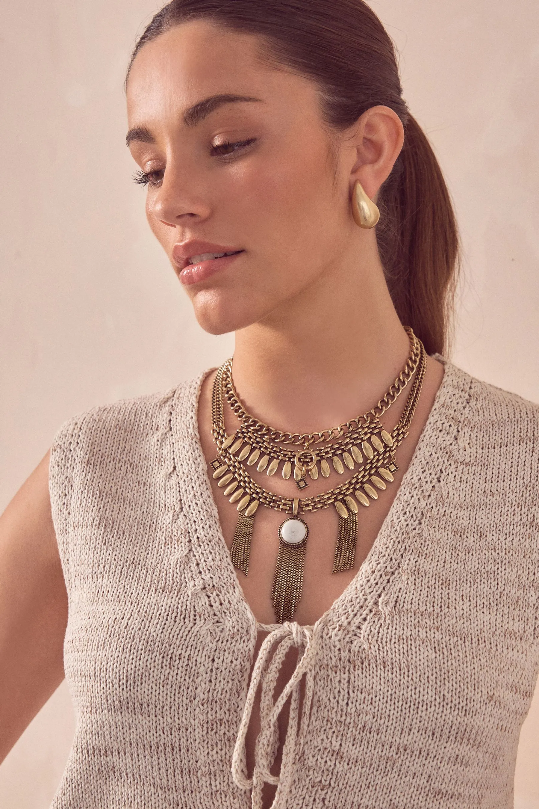 Collana vistosa a strati stile boho