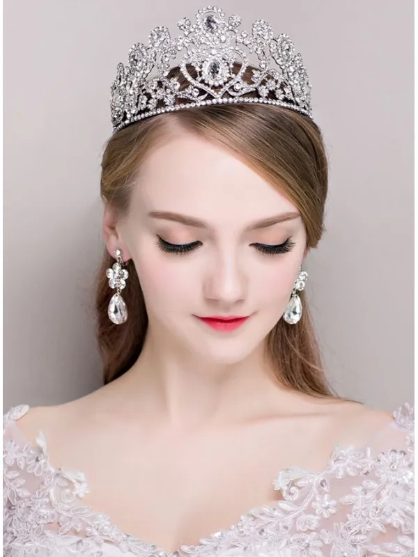 Corona alta per Sposa con Orecchini