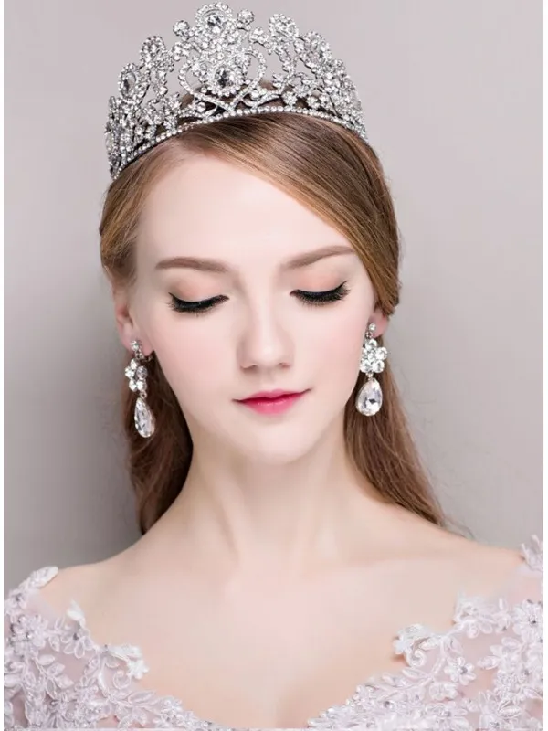 Corona alta per Sposa con Orecchini