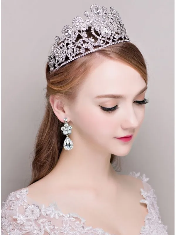 Corona alta per Sposa con Orecchini