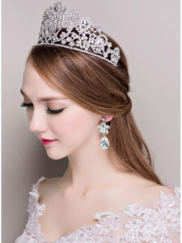 Corona alta per Sposa con Orecchini