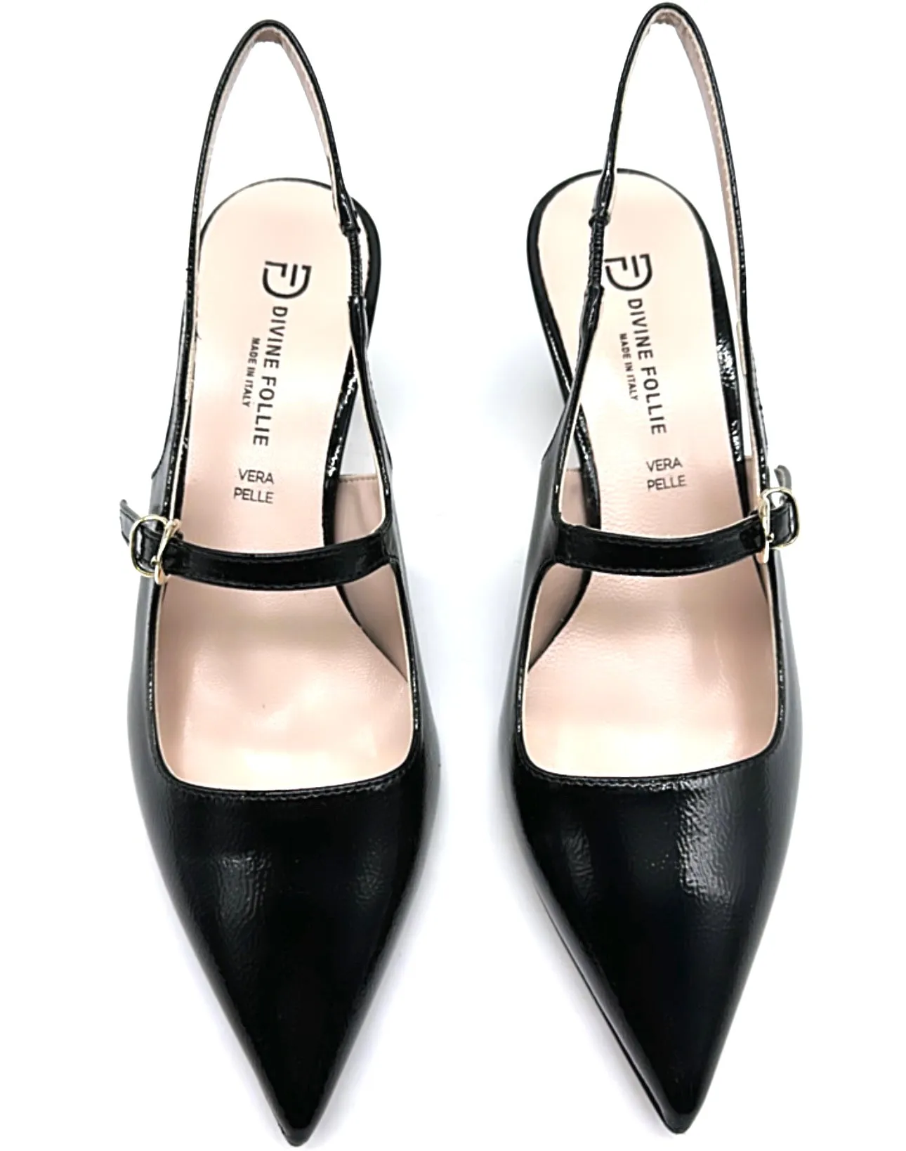 Divine Follie - Slingback in pelle Black