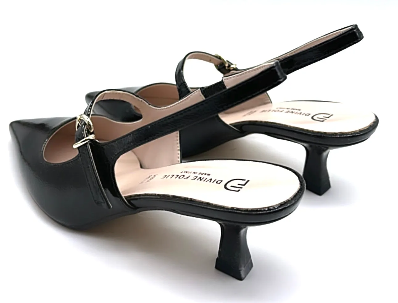 Divine Follie - Slingback in pelle Black