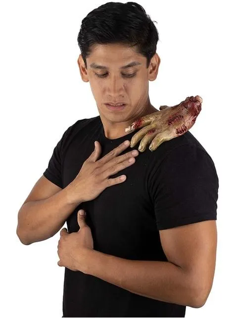 Figura a forma di mano insanguinata per Halloween