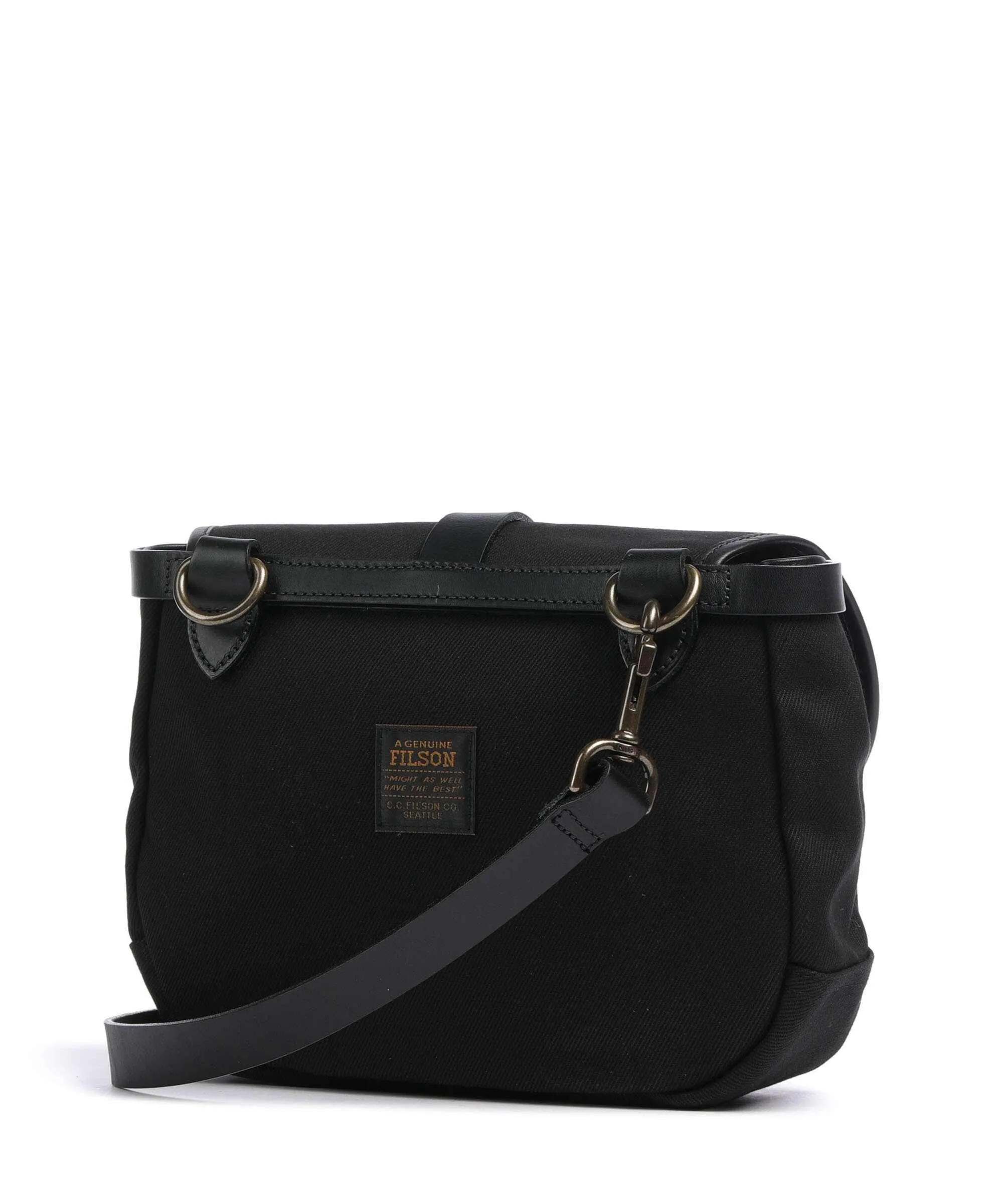  Filson Rugged Twill Borsa a tracolla cotone nero  