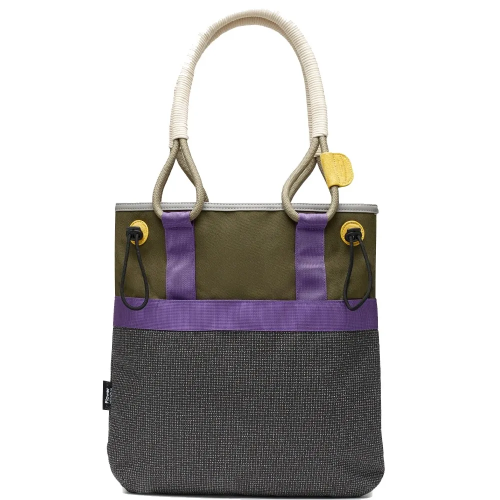Flower Mountain Borsa Tote Bag Nylon Ripstop 001 6002350 03 2F69 Kaki Grey