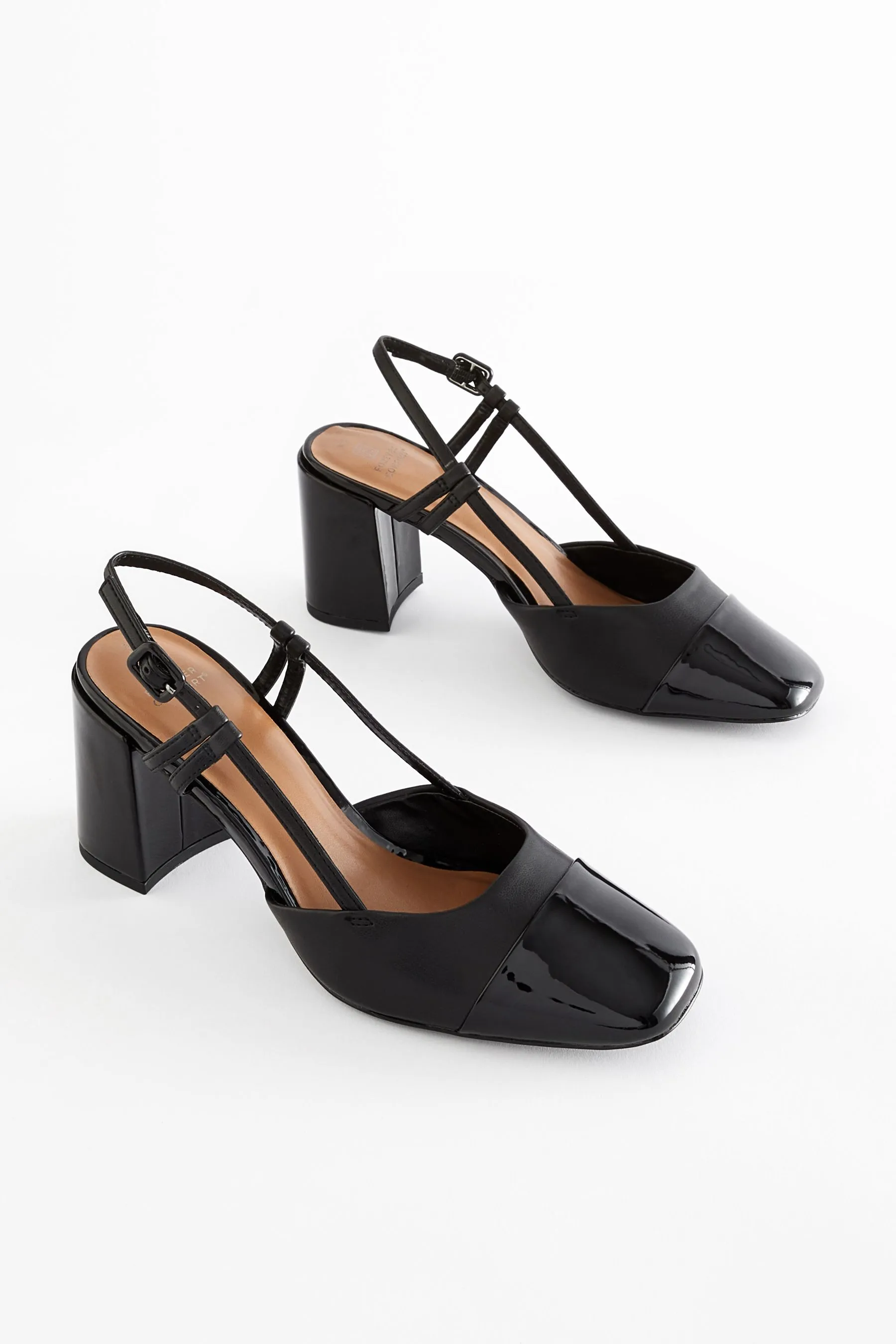 Forever Comfort® - scarpe da ginnastica con tacco largo e cinturino sul retro - Scarpe