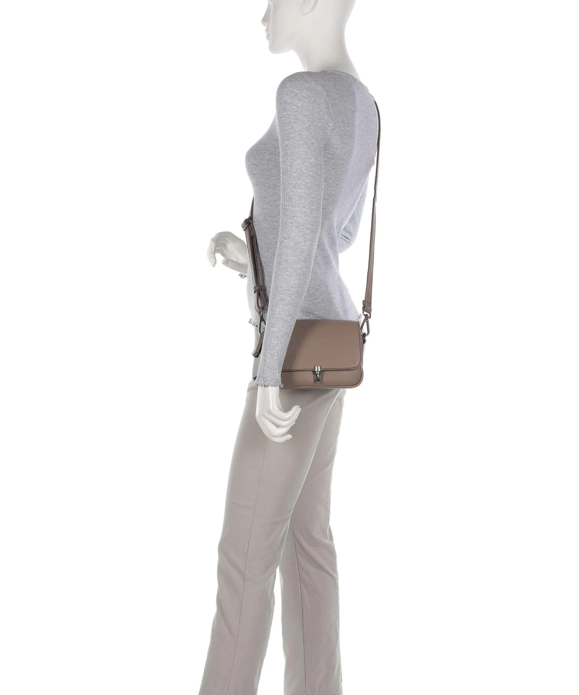  FredsBruder Bestie Borsa a tracolla pelle riciclato taupe  