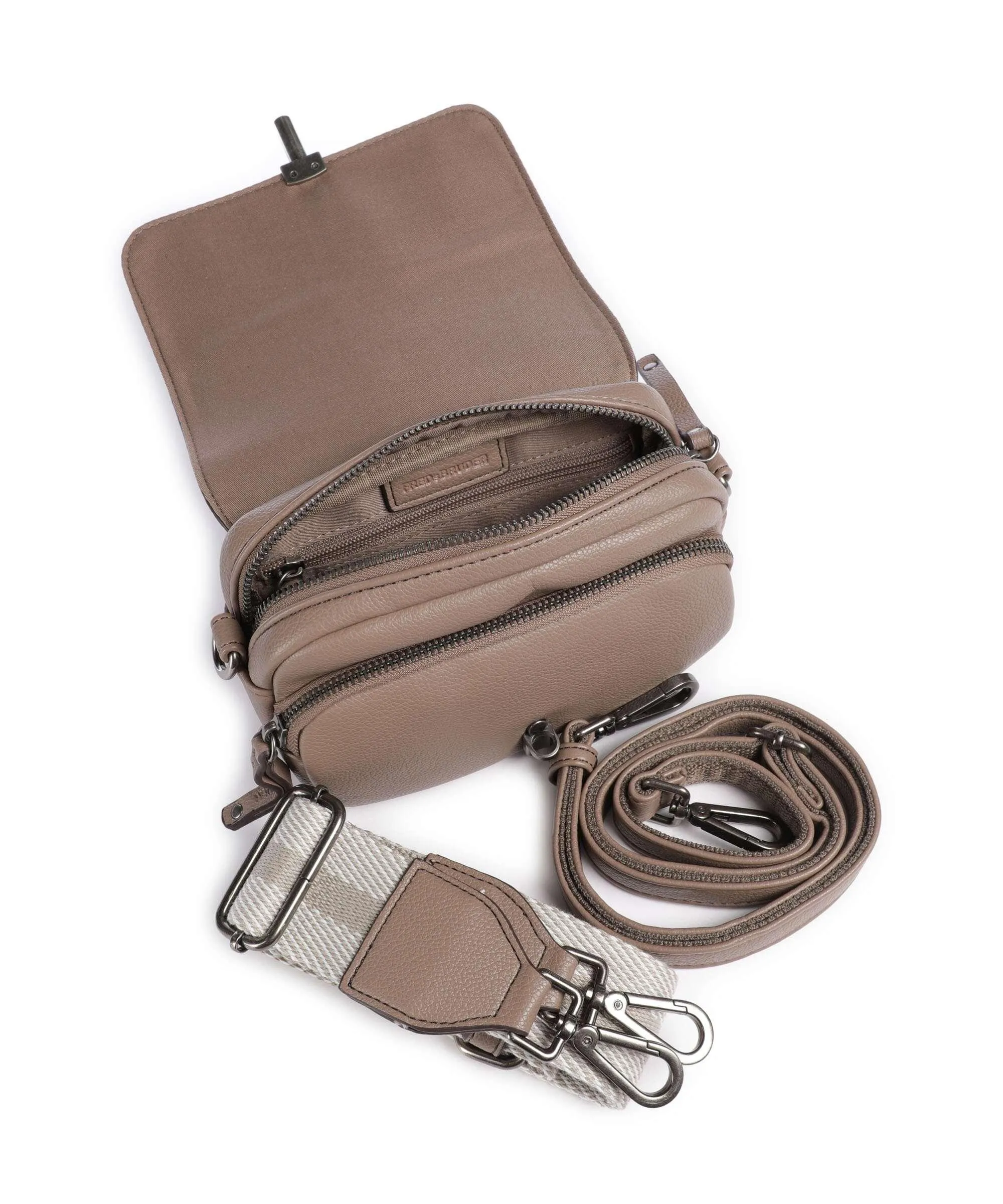  FredsBruder Bestie Borsa a tracolla pelle riciclato taupe  