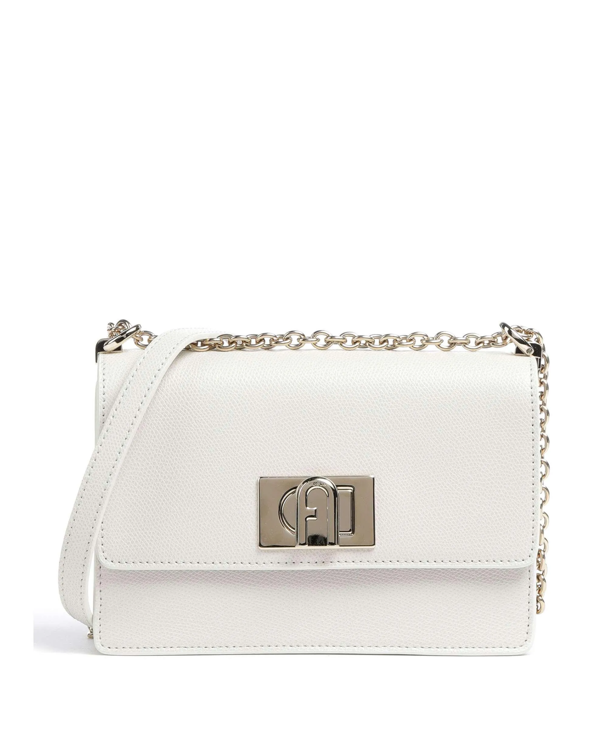  Furla 1927 Mini Borsa a spalla pelle di vacchetta grana avorio  