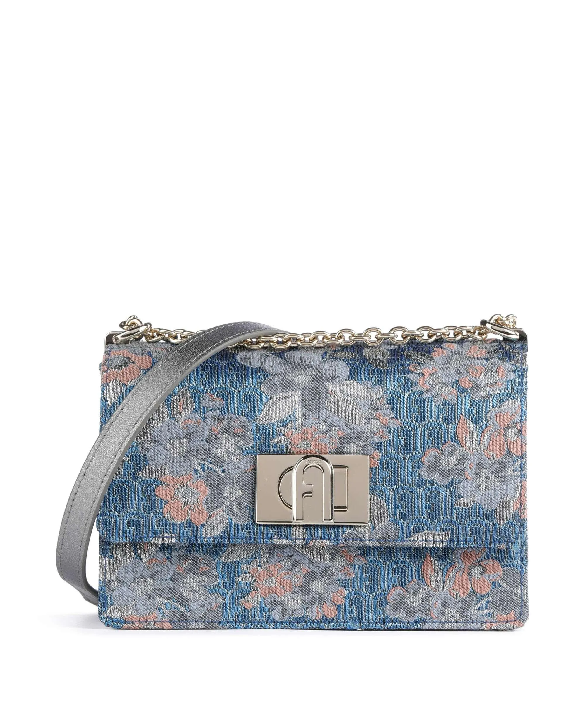  Furla 1927 Mini Borsa a spalla tissu blu  