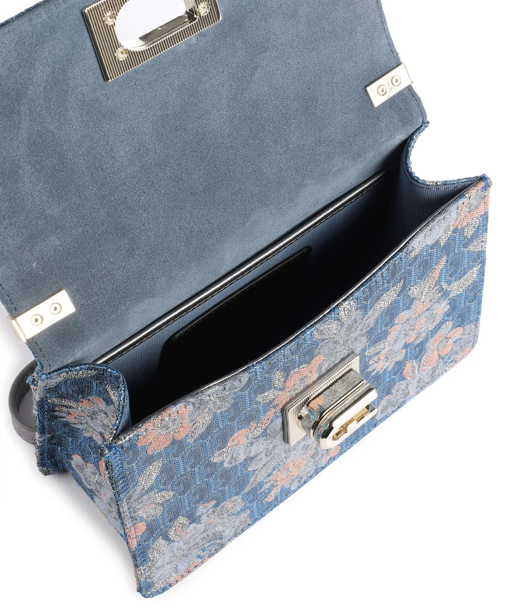  Furla 1927 Mini Borsa a spalla tissu blu  