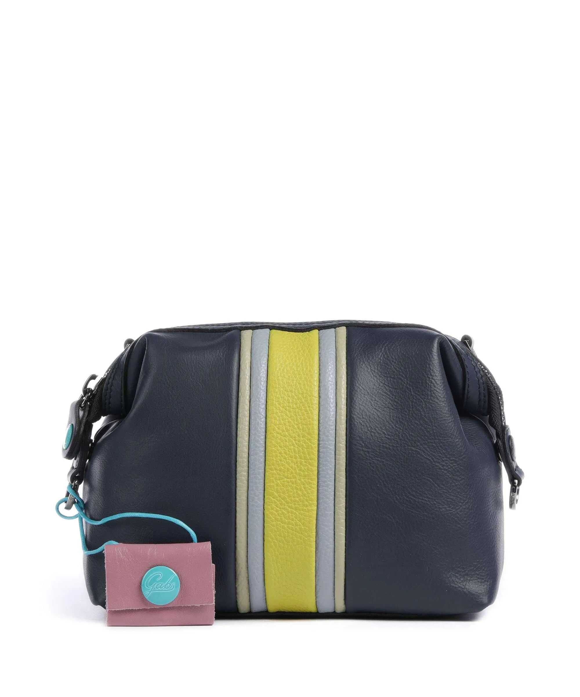  Gabs Stripes Funny Borsa a tracolla pelle di vitello grana blu scuro  