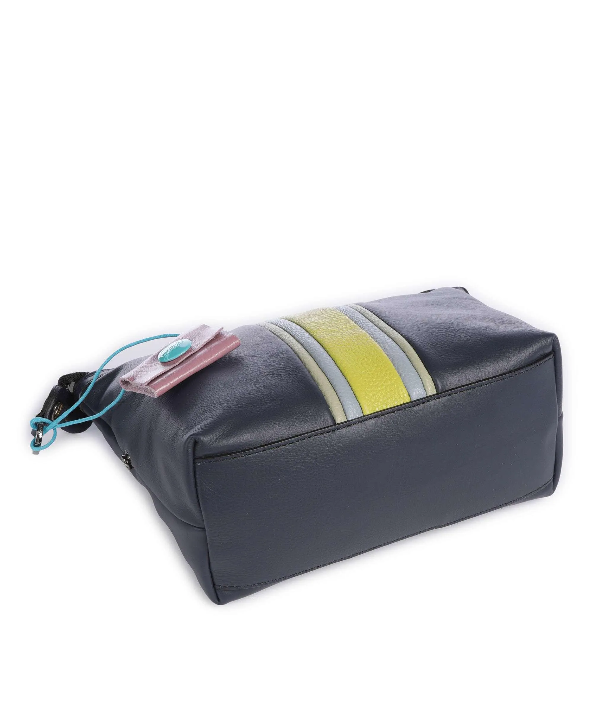  Gabs Stripes Funny Borsa a tracolla pelle di vitello grana blu scuro  