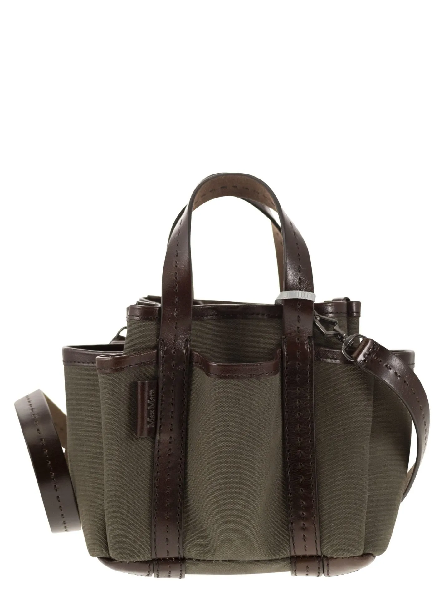 GARDENCA BASXS – Giardiniera Mini canvas and leather tote bag