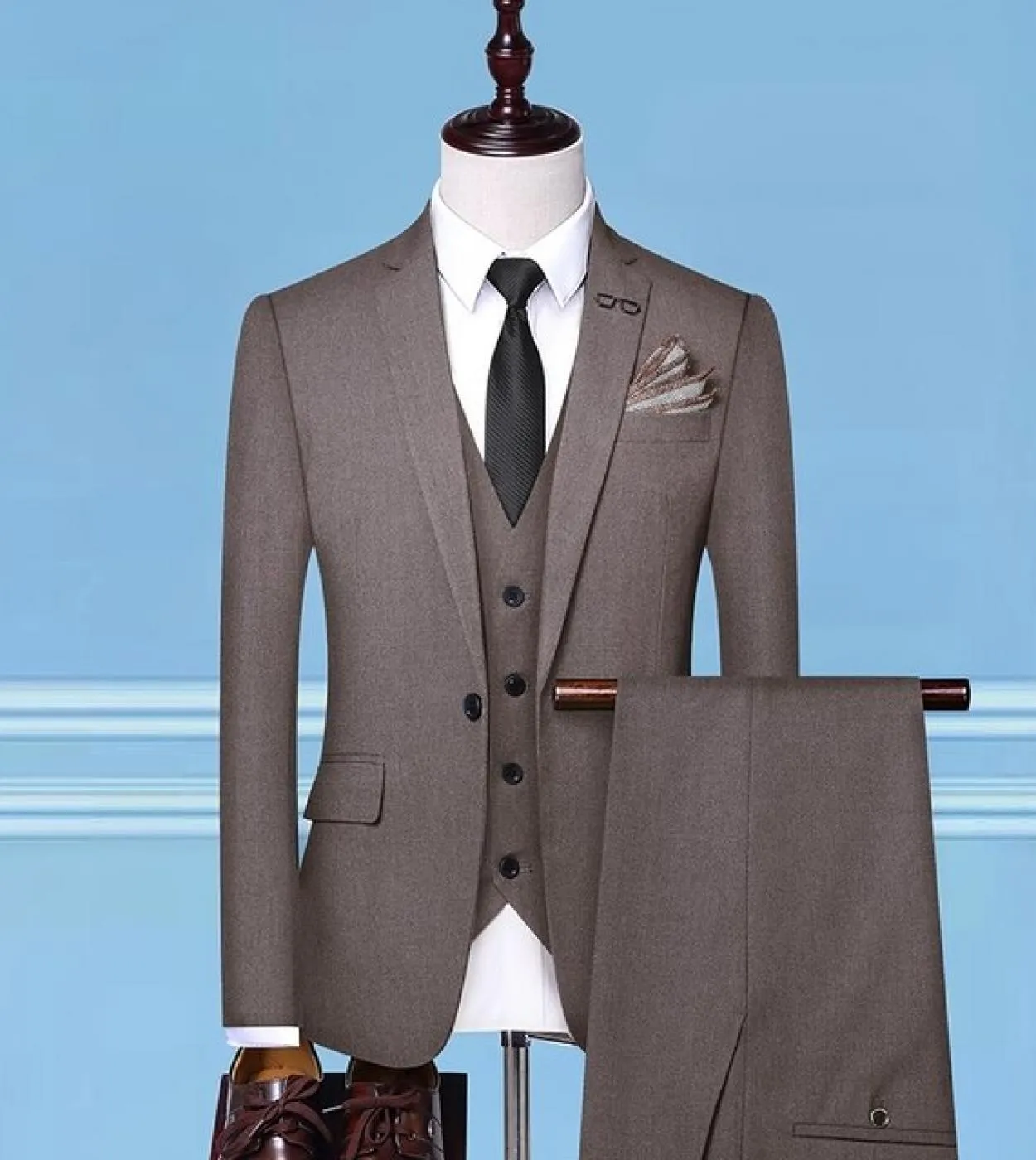 giacca  pantalone  gilet Nuovi uomini daffari Abiti slim Completi Abito da sposa Abito a tre pezzi Blazer Cappotto Pantalon