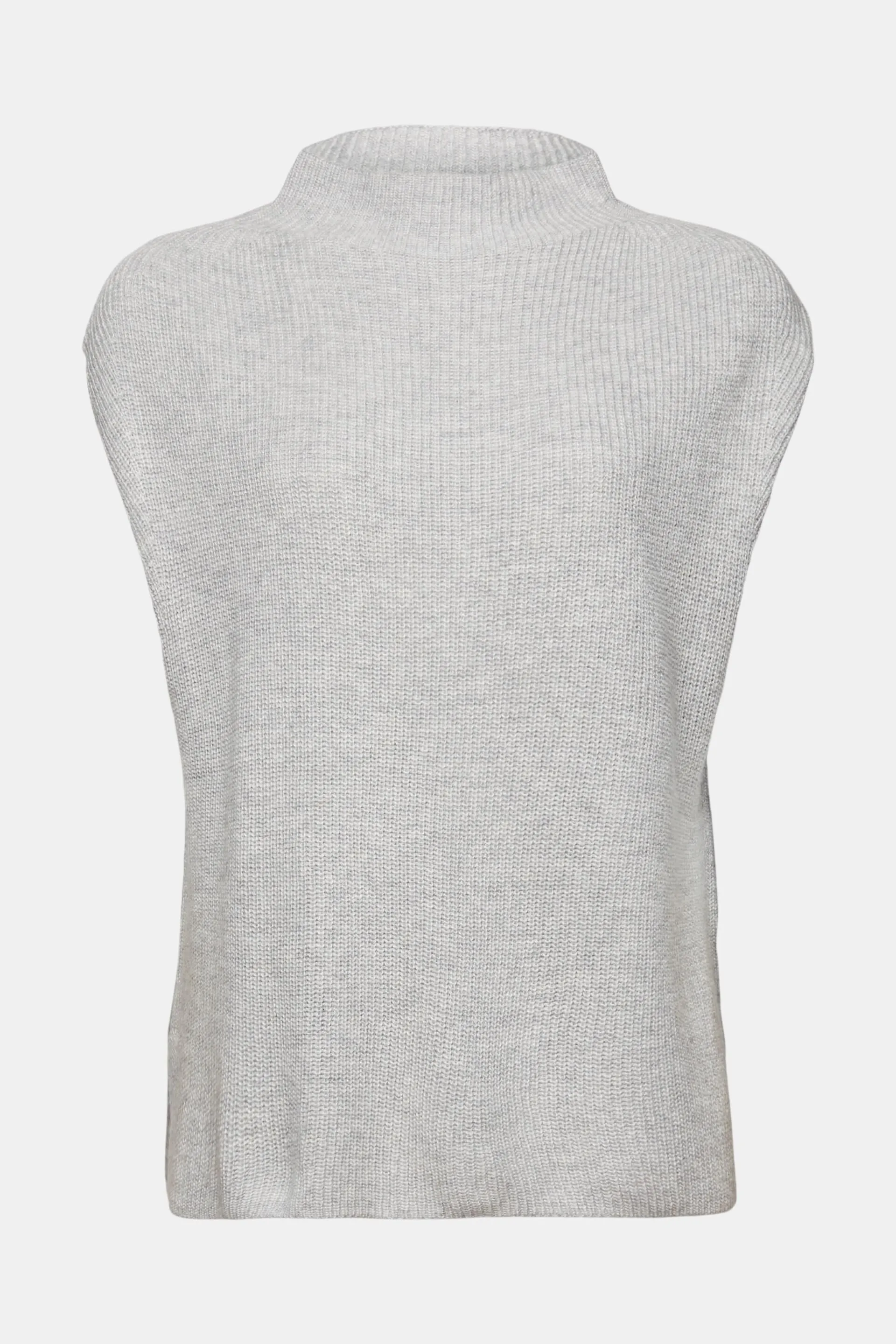 Gilet in maglia a coste in misto lana