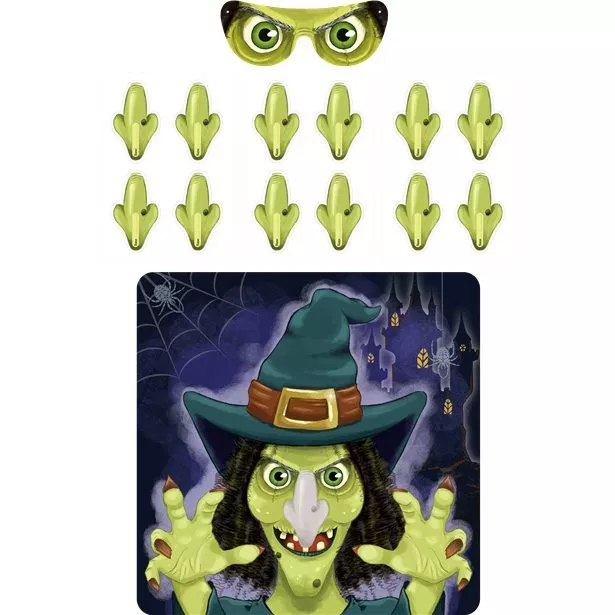 Gioco Halloween attacca il naso alla strega
