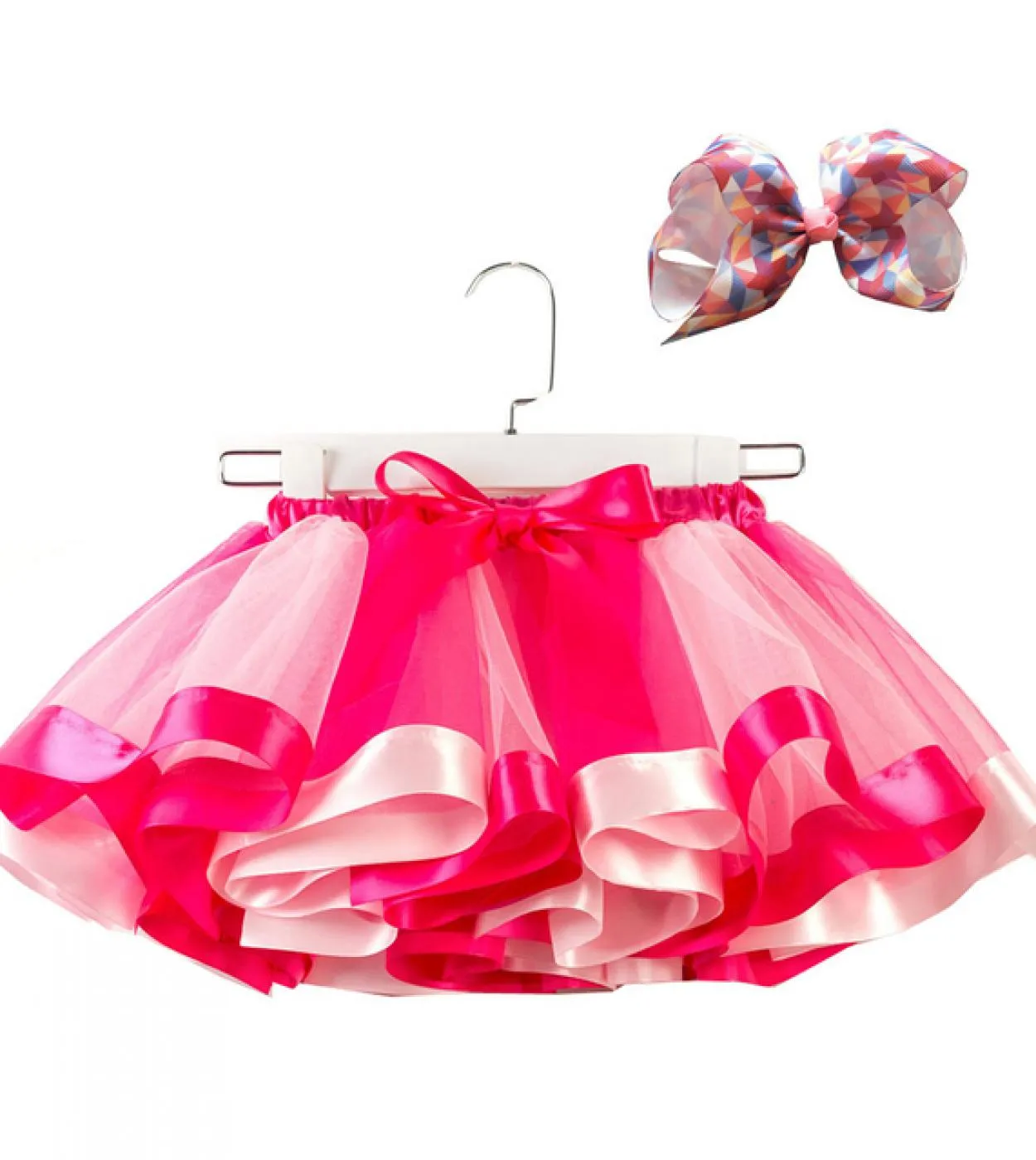 Gonna natalizia per neonate Tutu Arcobaleno Gonna per ragazze da festa Minigonna principessa per bambini con fascia Capodanno ro
