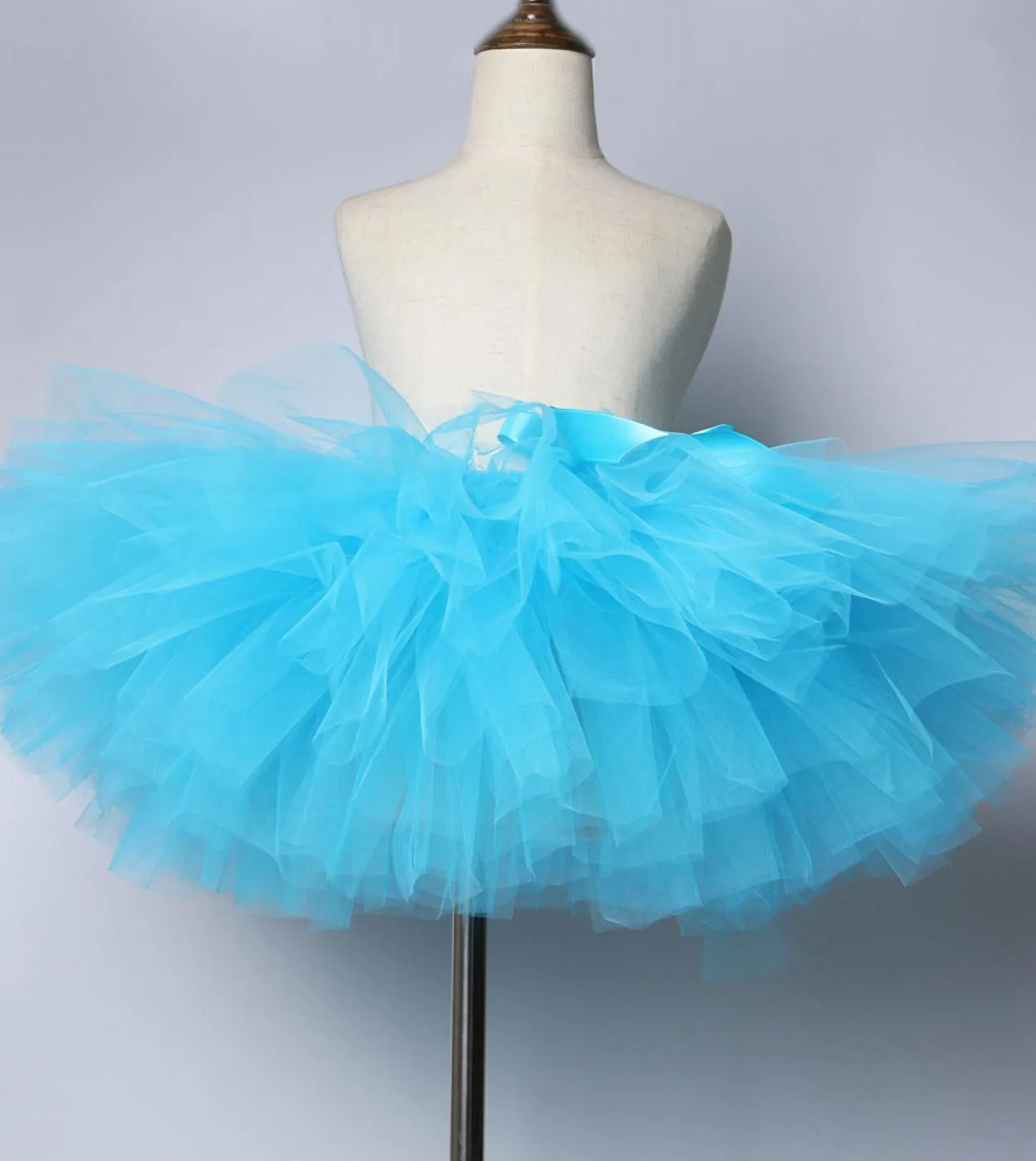 Gonna tutu blu cielo per neonate Gonne in tulle per bambini Costume Todder Girl Fluffy Tutu di balletto per servizio fotografico